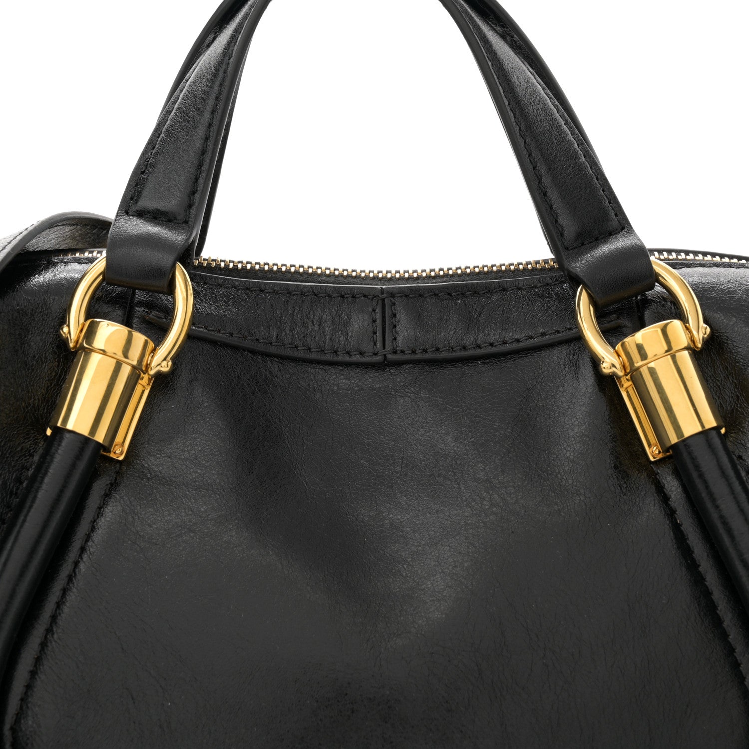 Chloe Natural Shiny Calfskin Small Paraty 24 Bag Black 8 of 10