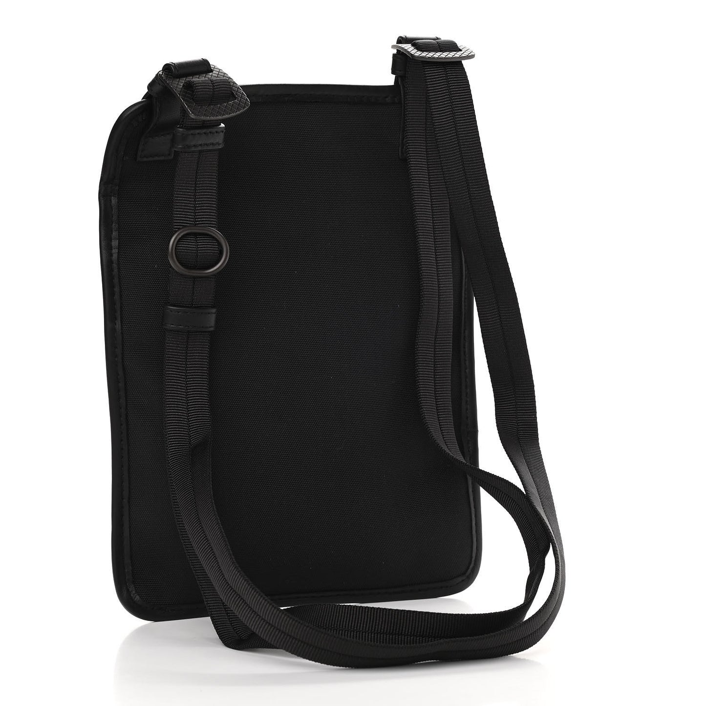 Nappa Intrecciato Nylon High Tech Crossbody Pouch Black