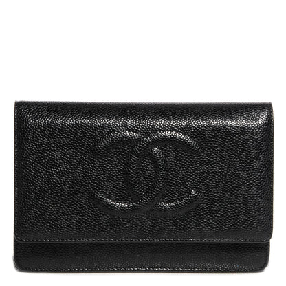 Chanel Caviar Timeless CC Wallet on Chain WOC Black 1 of 8