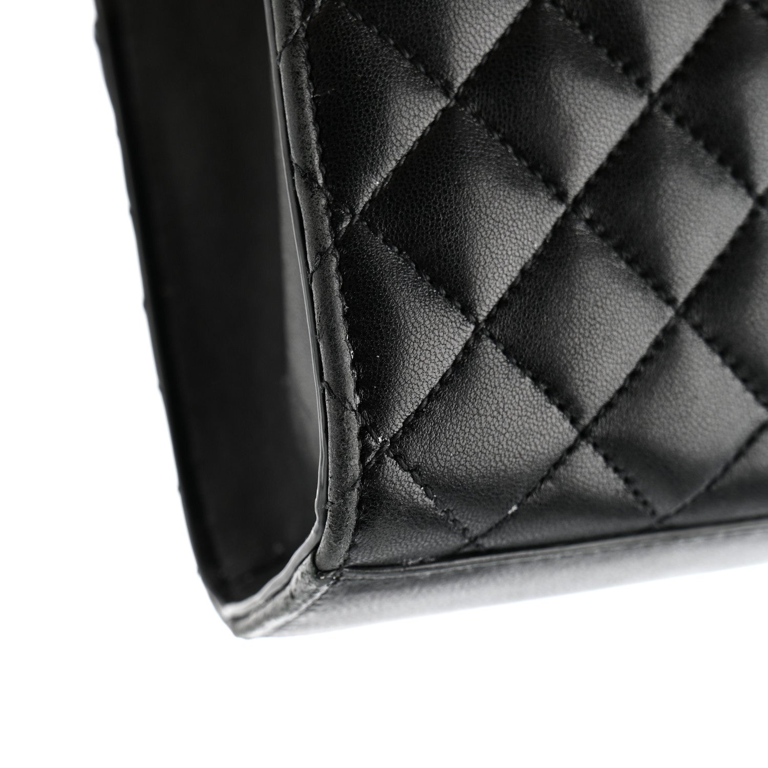 Saint Laurent Lambskin Mixed Matelasse Triquilt Small Monogram Satchel Black 14 of 22