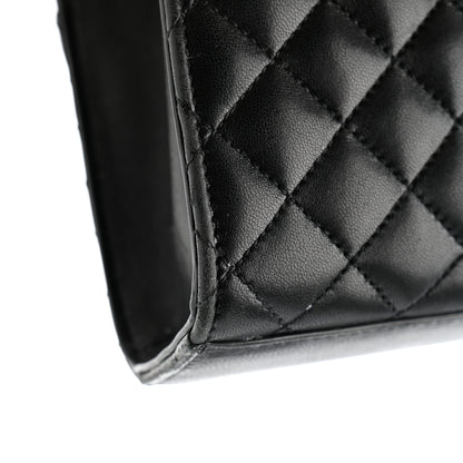 Saint Laurent Lambskin Mixed Matelasse Triquilt Small Monogram Satchel Black 14 of 22