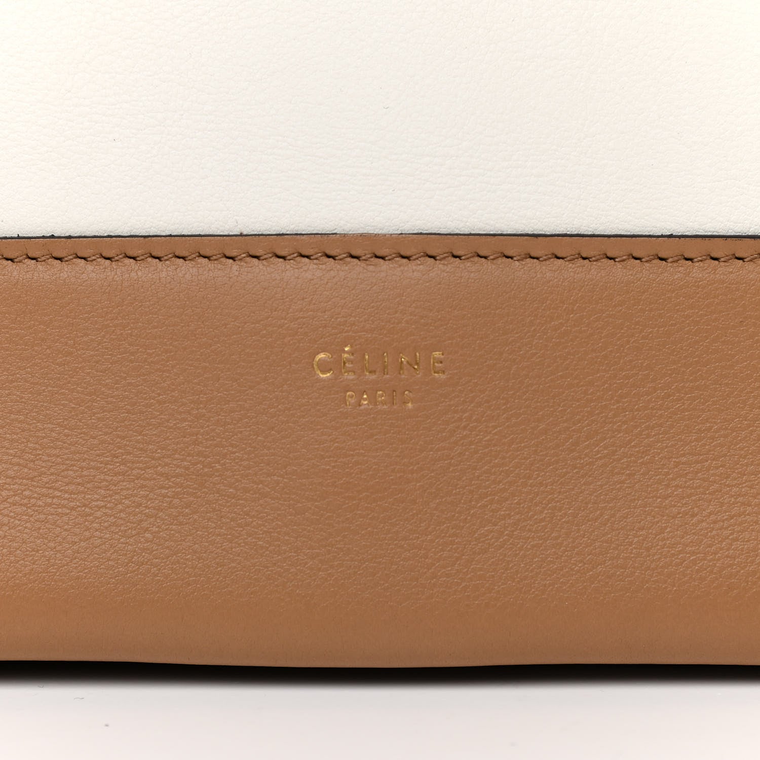 Celine Shiny Smooth Calfskin Medium Frame Shoulder Bag Tan Optic White 6 of 11