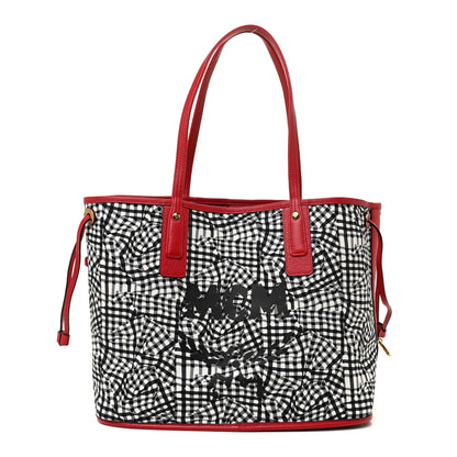MCM Visetos Medium Liz Reversible Shopper Tote Ruby Red 10 of 17