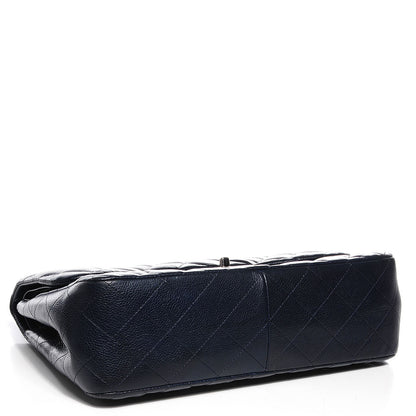 Chanel Caviar Quilted Jumbo Double Flap Navy Blue 4 of 9