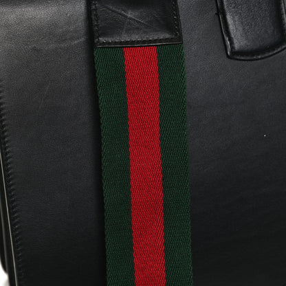 Gucci Calfskin Bamboo Web Large Dionysus Top Handle Bag Black Bright Evergreen Hibiscus Red 15 of 15