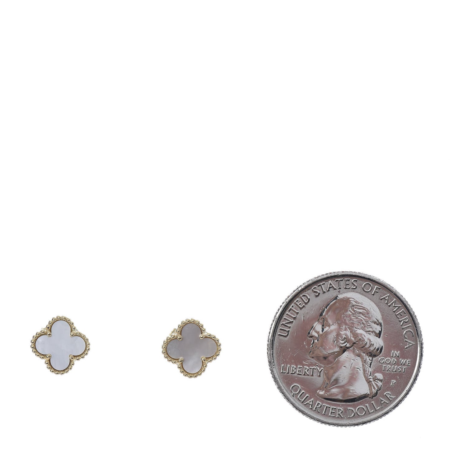 18K Yellow Gold Mother of Pearl Sweet Alhambra Earrings