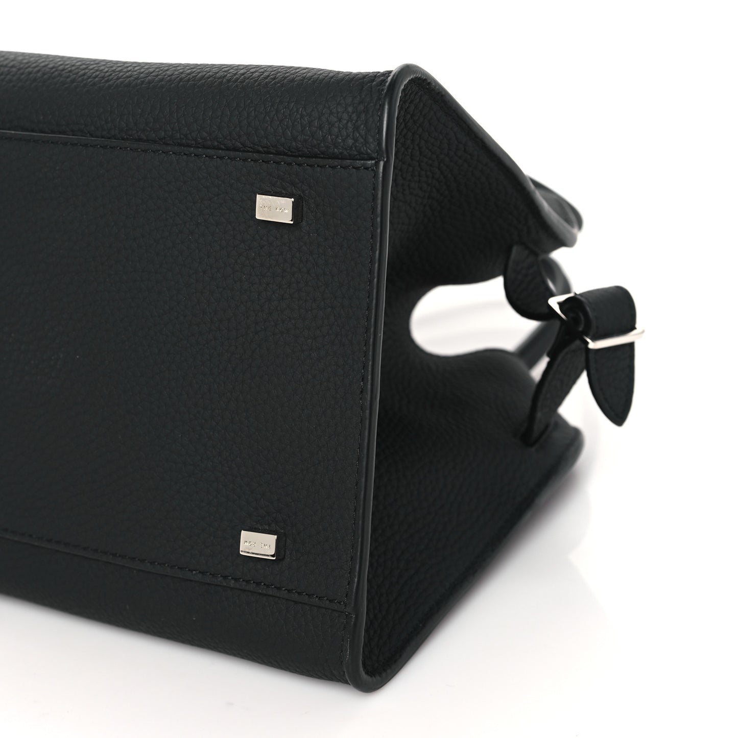 Grained Calfskin Soft Margaux 10 Bag Black