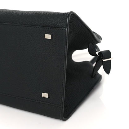 The Row Grained Calfskin Soft Margaux 10 Bag Black 9 of 9