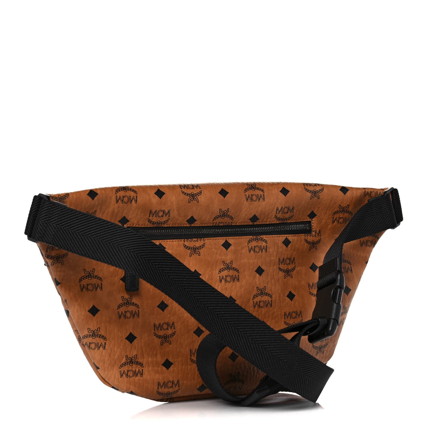 MCM Visetos Medium Belt Bag Cognac Black 3 of 10
