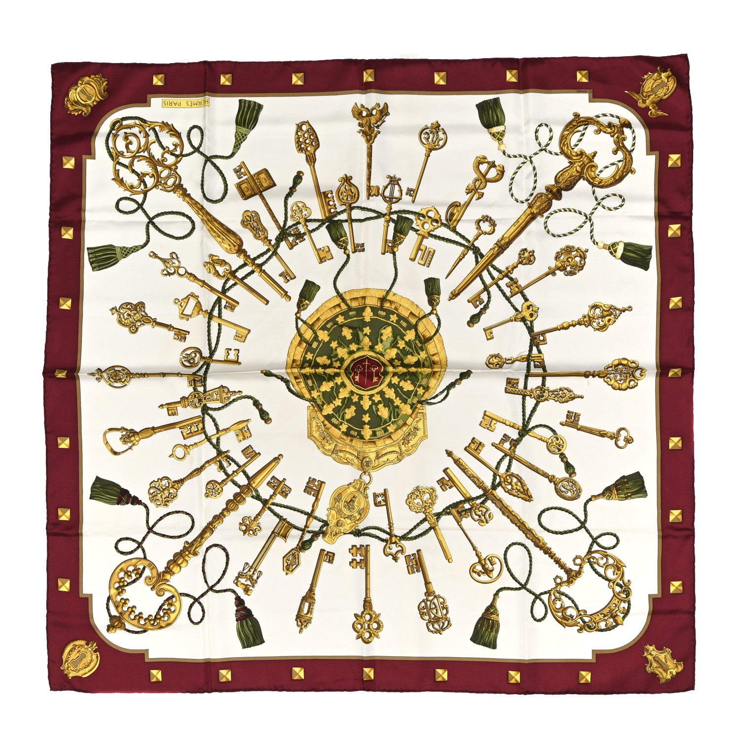 Hermes Silk Keys Les Cles Scarf 90 1 of 6