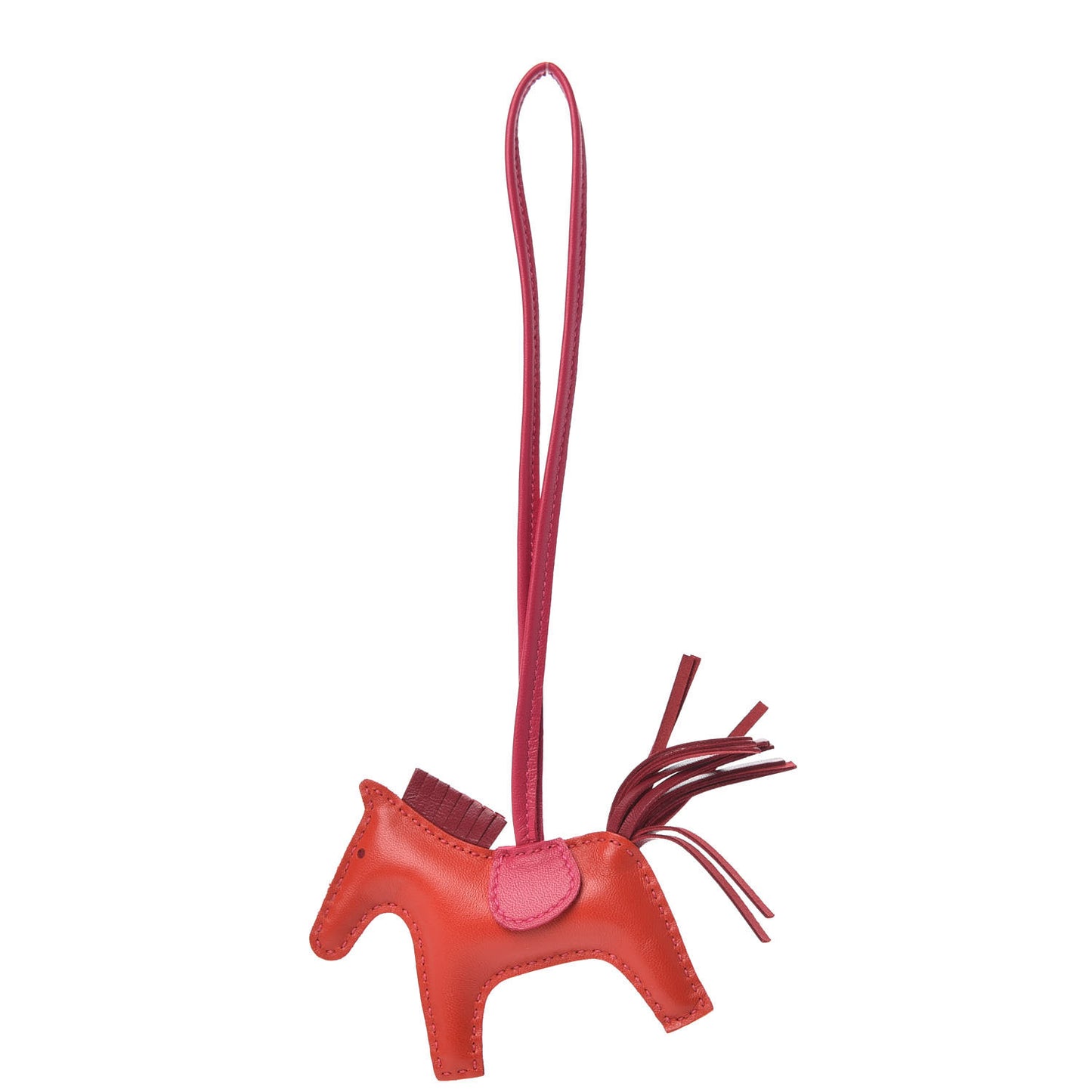 Milo Lambskin Grigri Rodeo Horse Bag Charm PM Rouge Indien Rubis Rose Mexico