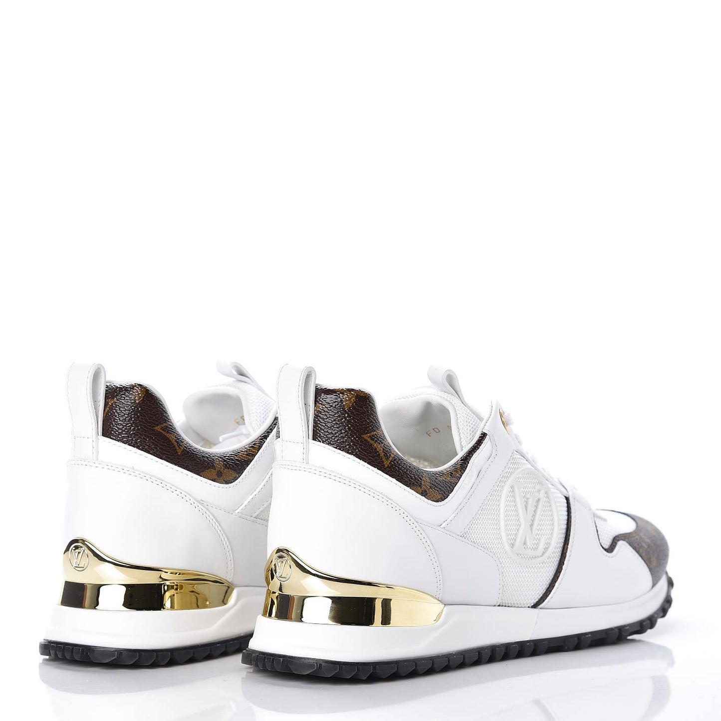 Calfskin Monogram Run Away Sneakers 37 White