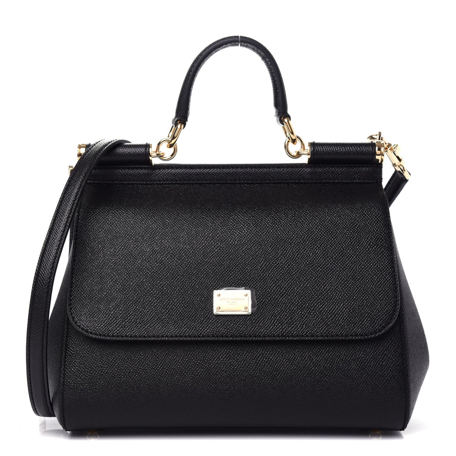 Dolce & Gabbana Dauphine Medium Miss Sicily Satchel Black 1 of 9