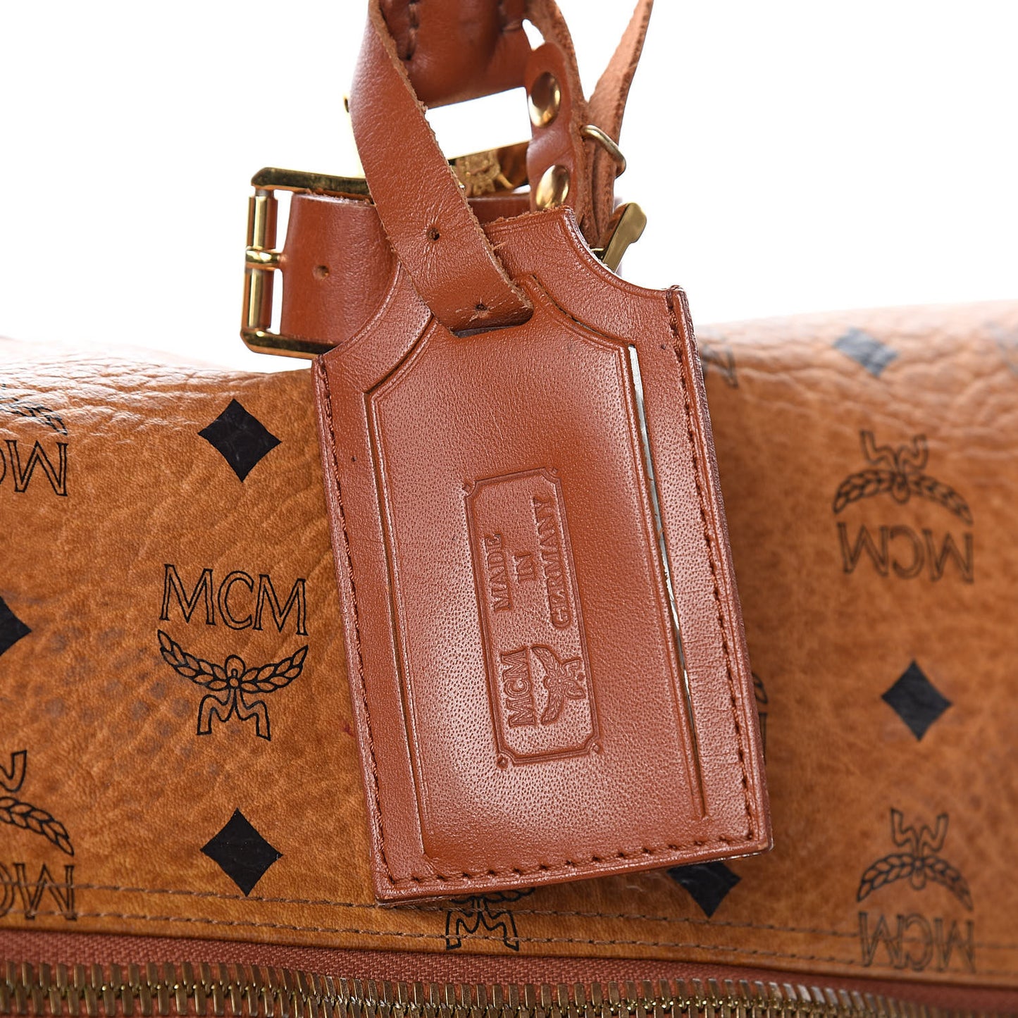 Visetos Boston Weekender Bag Cognac