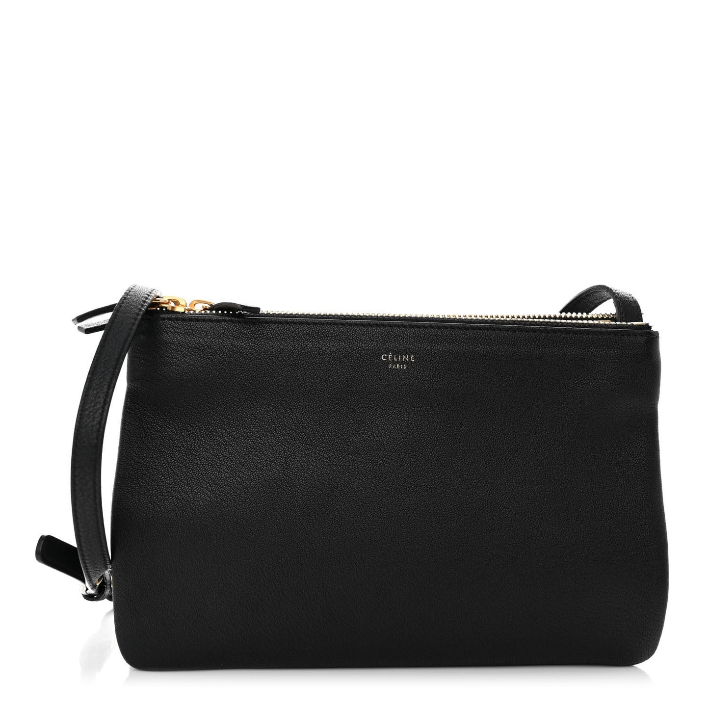 Goatskin Small Trio Crossbody Bag Black