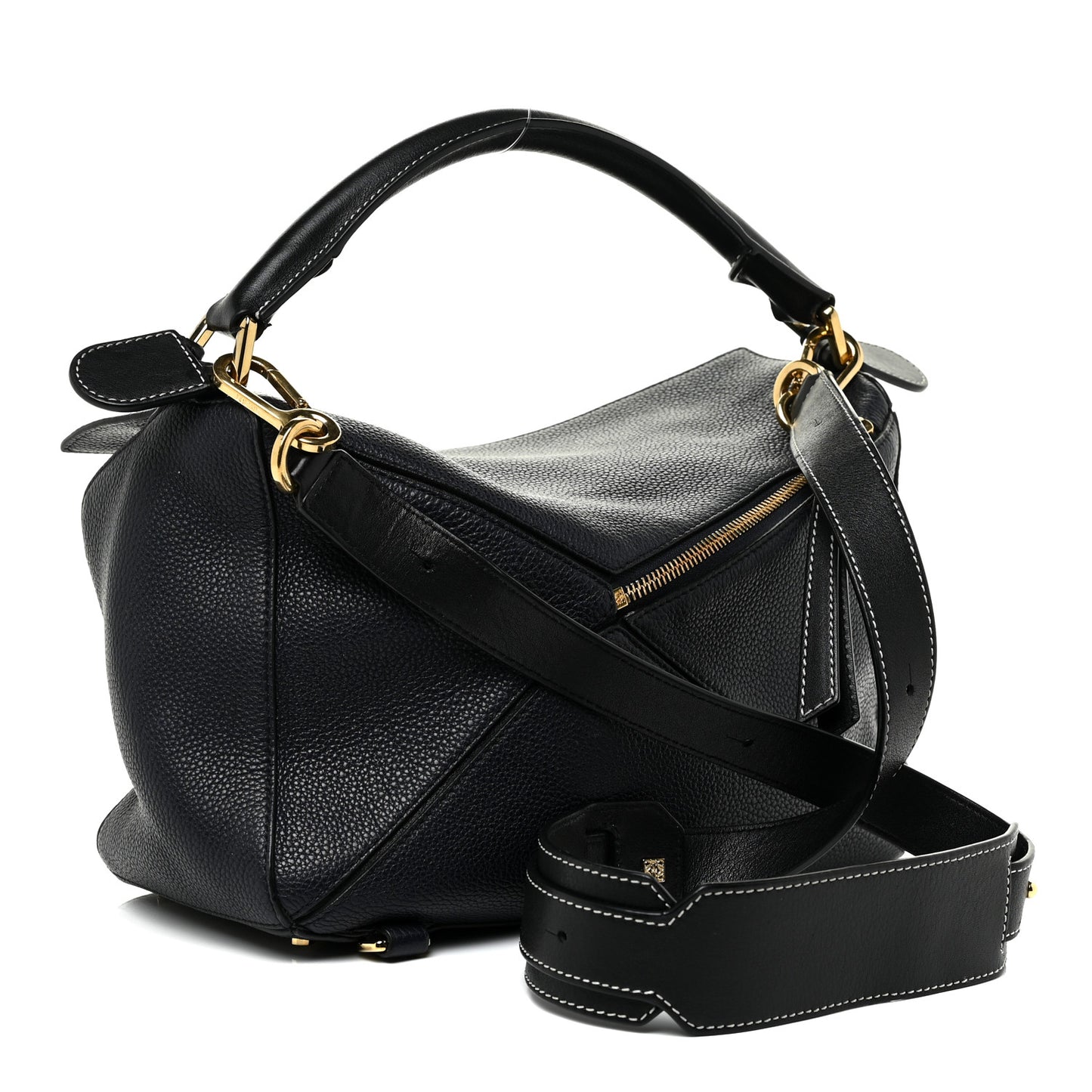 Calfskin Medium Puzzle Bag Marine