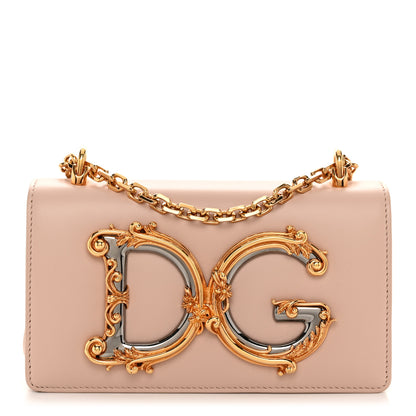 Dolce & Gabbana Nappa DG Girls Phone Shoulder Bag Cipria 1 of 10