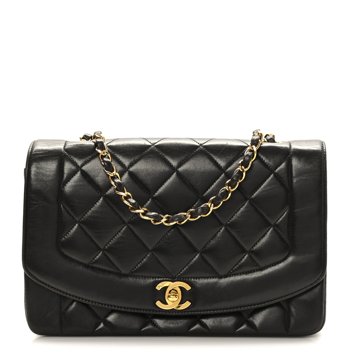 Chanel Lambskin Quilted Medium Single Flap Black 1 of 9