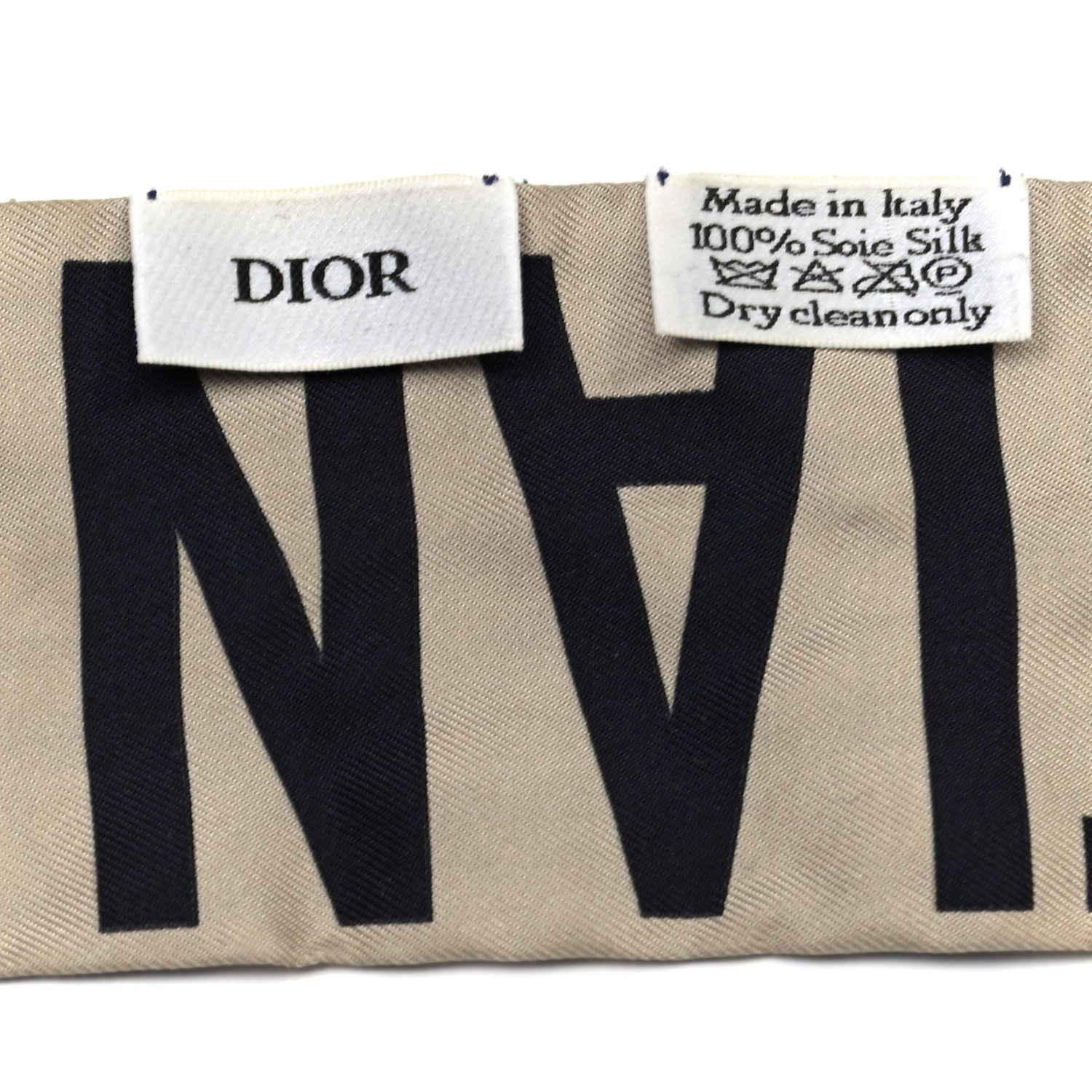 Christian Dior Silk Oblique Mitzah Scarf Blue 3 of 3