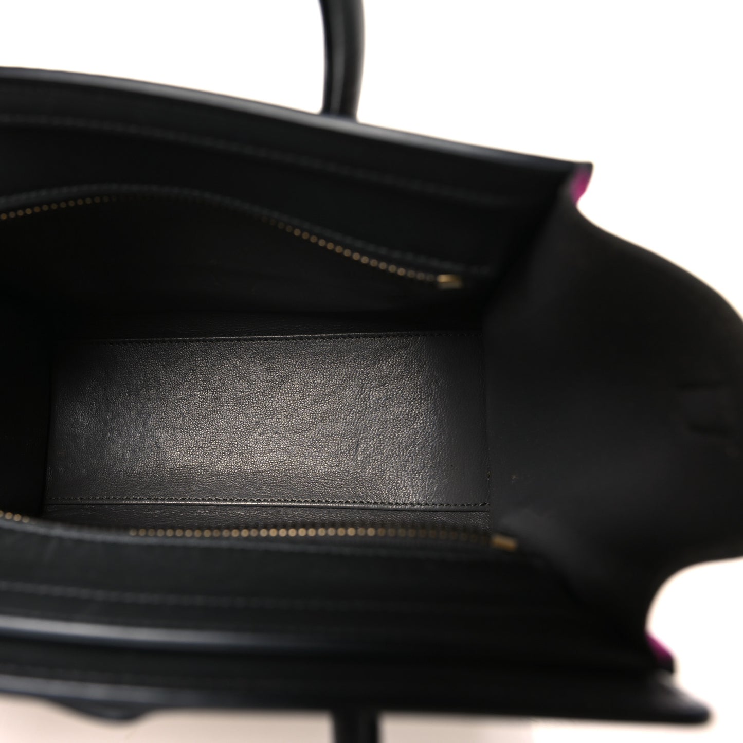 Baby Grained Calfskin Nubuck Nano Tri-Color Luggage Fuchsia