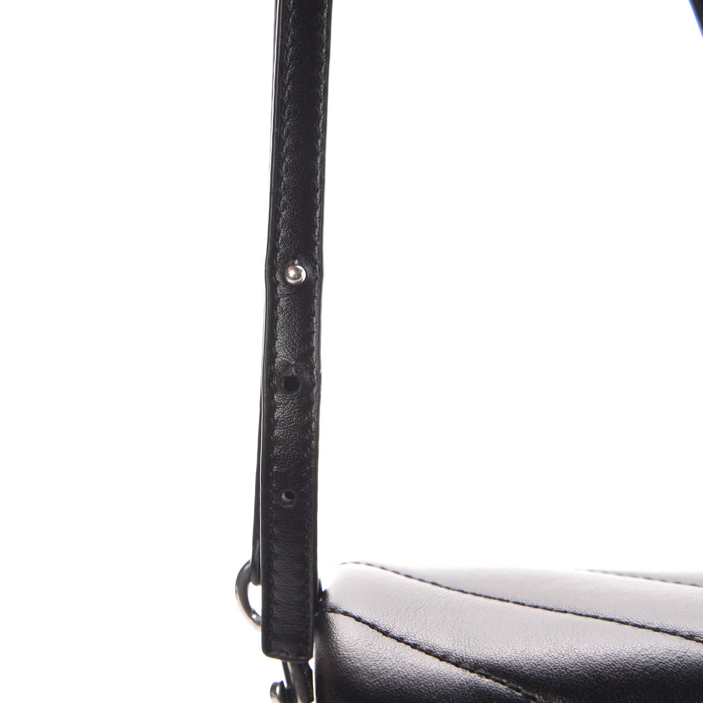 Calfskin Y Quilted Monogram Toy Loulou Crossbody Bag Black