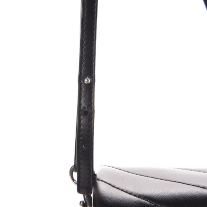 Saint Laurent Calfskin Y Quilted Monogram Toy Loulou Crossbody Bag Black 10 of 16