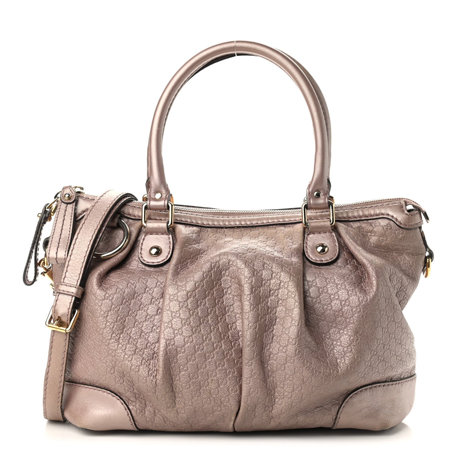 Gucci Metallic Microguccissima Medium Sukey Top Handle Bag Dark Cipria 1 of 15