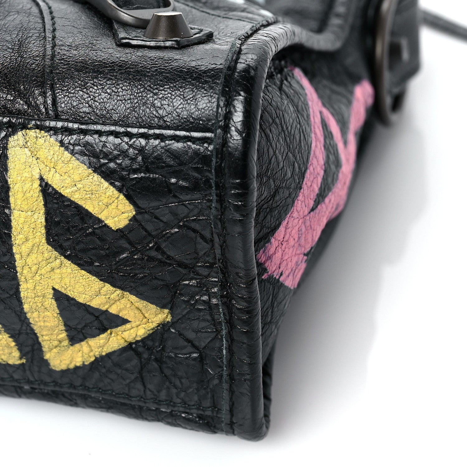 Balenciaga Agneau Graffiti All Over Classic Hardware S City Black Multicolor 7 of 7