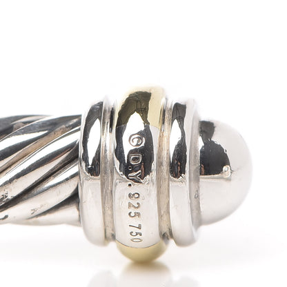 David Yurman Sterling Silver 18K Yellow Gold 4mm Cable Classics Bracelet 4 of 5
