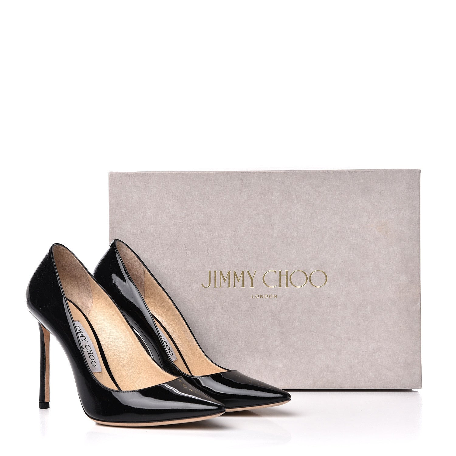 Jimmy Choo Patent Pointy Toe Romy 100 Pumps 36 Black 17 of 19