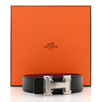 Hermes Epsom 24mm Belt 85 Black Rouge Casaque 9 of 9
