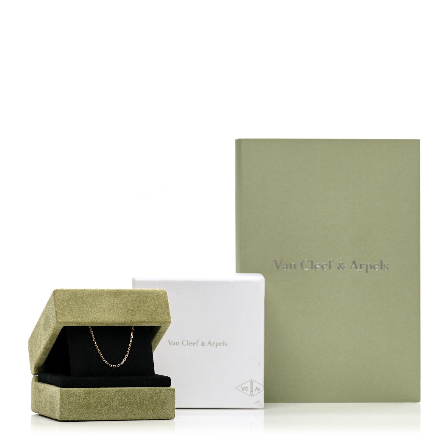 Van Cleef & Arpels 18K Yellow Gold Trace Chain Necklace 5 of 5