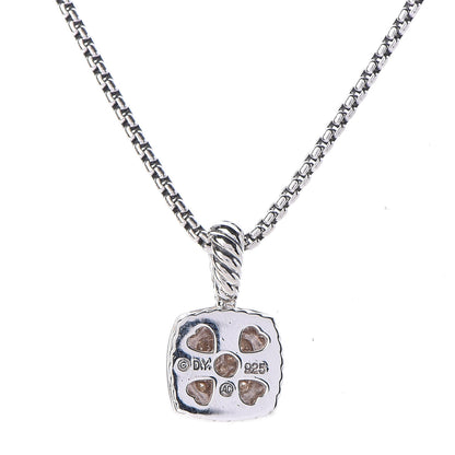 David Yurman Sterling Silver Diamond Pave 7mm Petite Albion Pendant Necklace 6 of 6