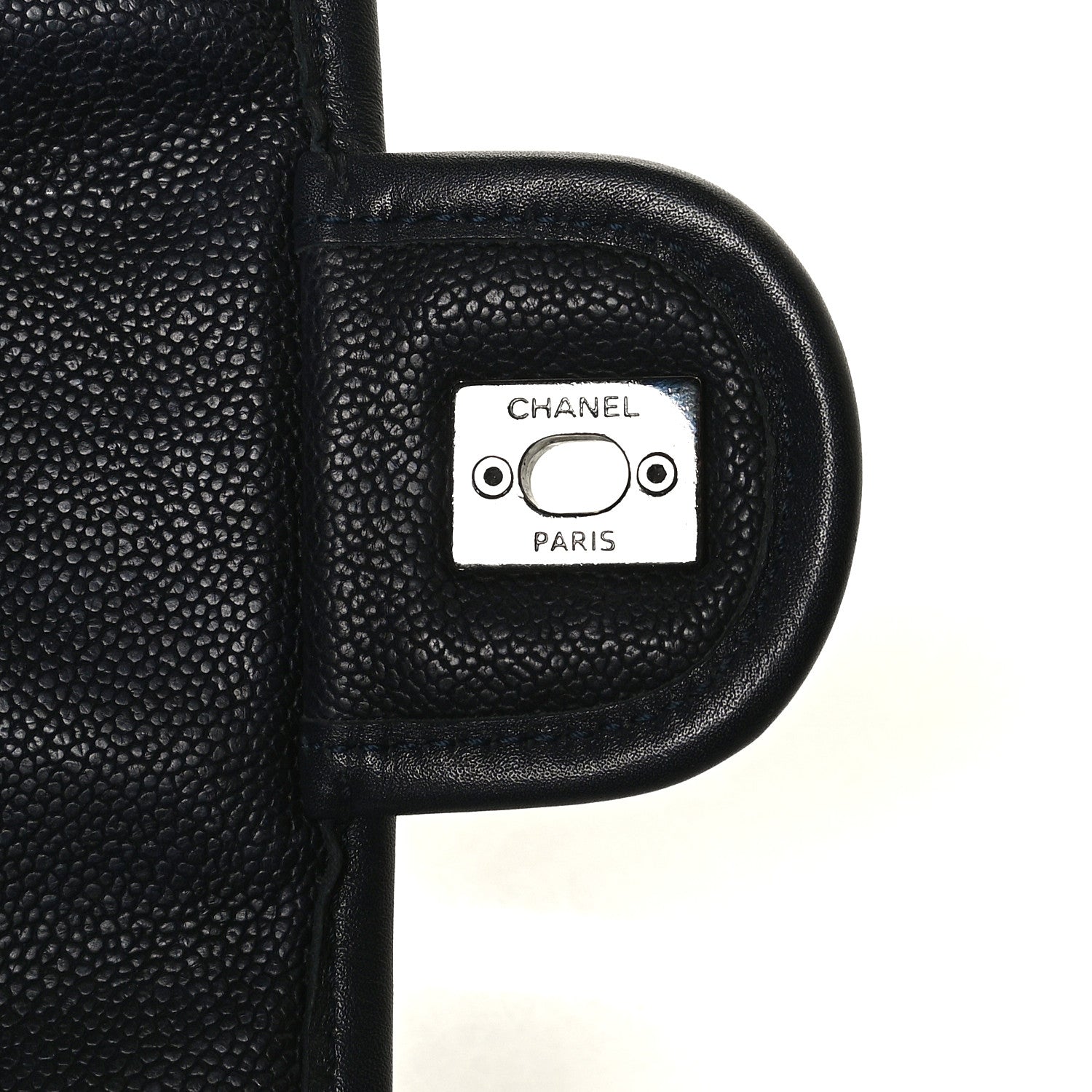 Chanel Caviar Quilted Medium French Riviera Flap Blue 8 of 15