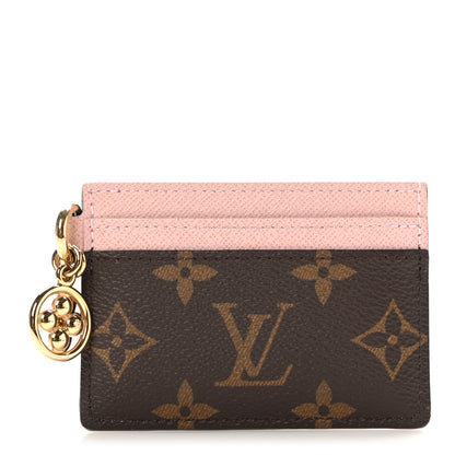 Louis Vuitton Monogram LV Charms Card Holder Rose Ballerine 1 of 8