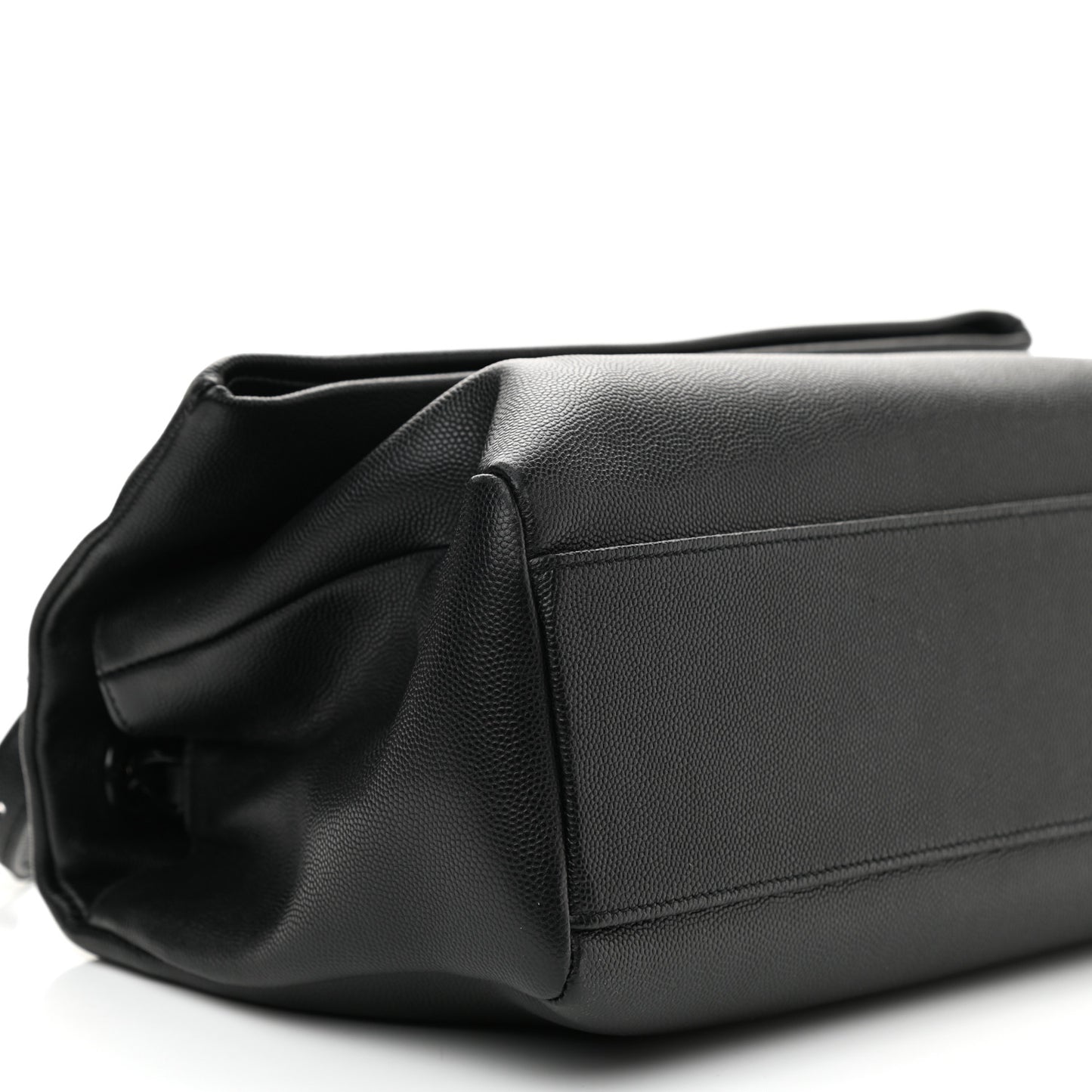 Grain De Poudre Medium West Hollywood Monogram Fold-Over Black