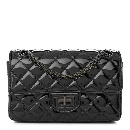 Chanel Patent Calfskin Quilted 2.55 Reissue Mini Flap So Black 1 of 11