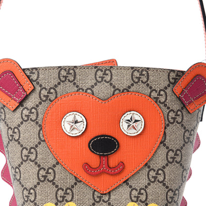 Gucci GG Supreme Monogram Childrens Hedgehog Bucket Bag Orange 9 of 9