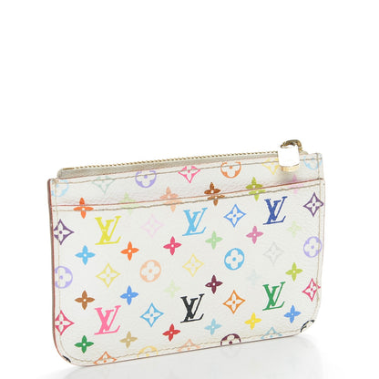 Louis Vuitton Monogram Multicolor Key Pouch White Litchi 3 of 7