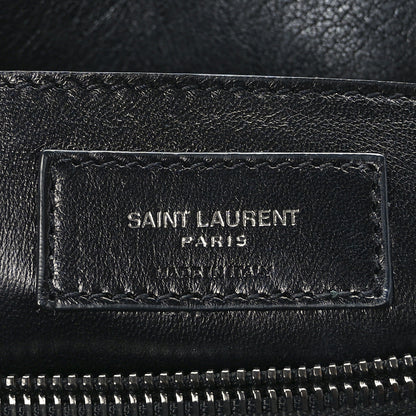 Saint Laurent Sheepskin Matelasse Chevron Monogram Large College Satchel Black 7 of 10