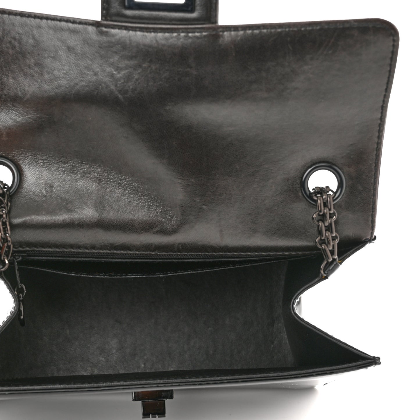 Patent Mini Reissue Flap Black
