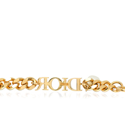 Christian Dior Metal Logo Chain Bracelet Gold 3 of 3