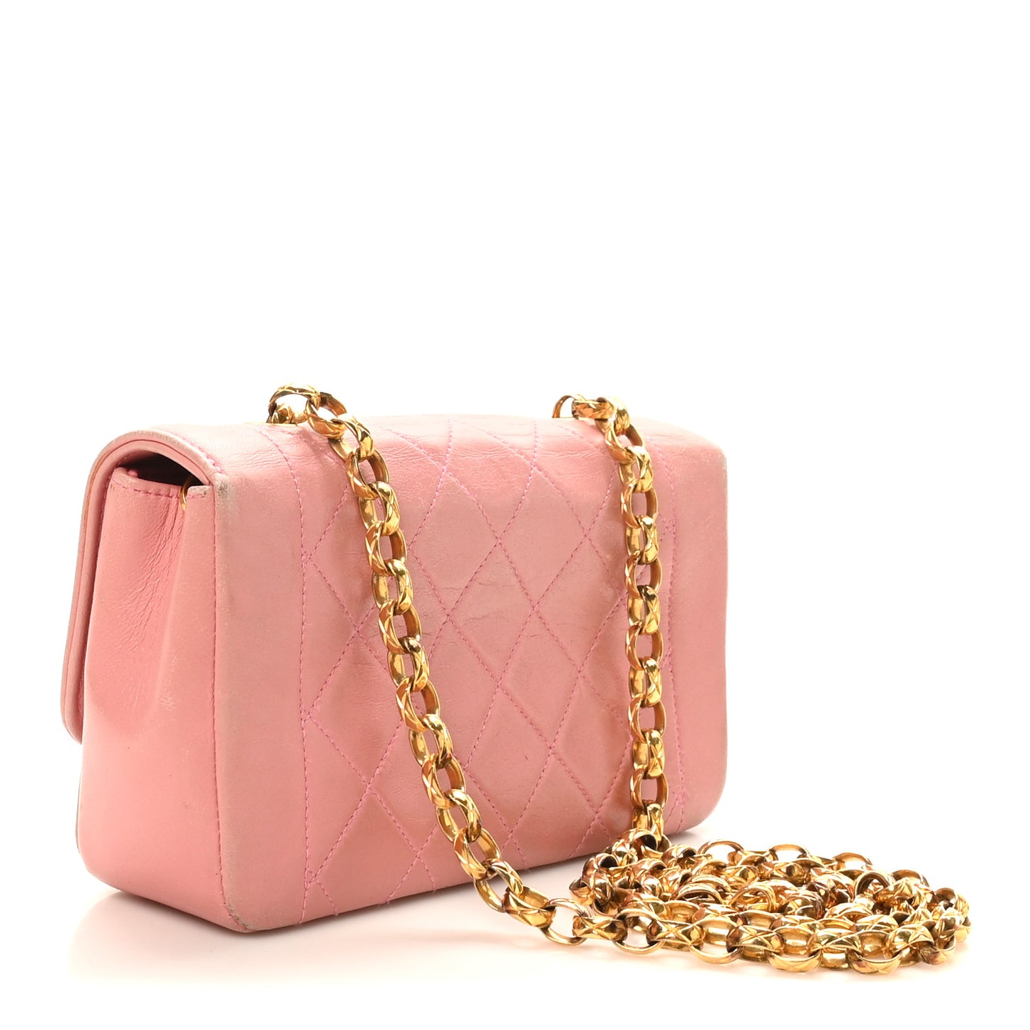 Lambskin Quilted Mini Bijoux Diana Flap Pink