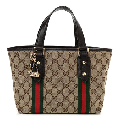 Gucci Monogram Small Jolicoeur Tote Dark Brown 1 of 10