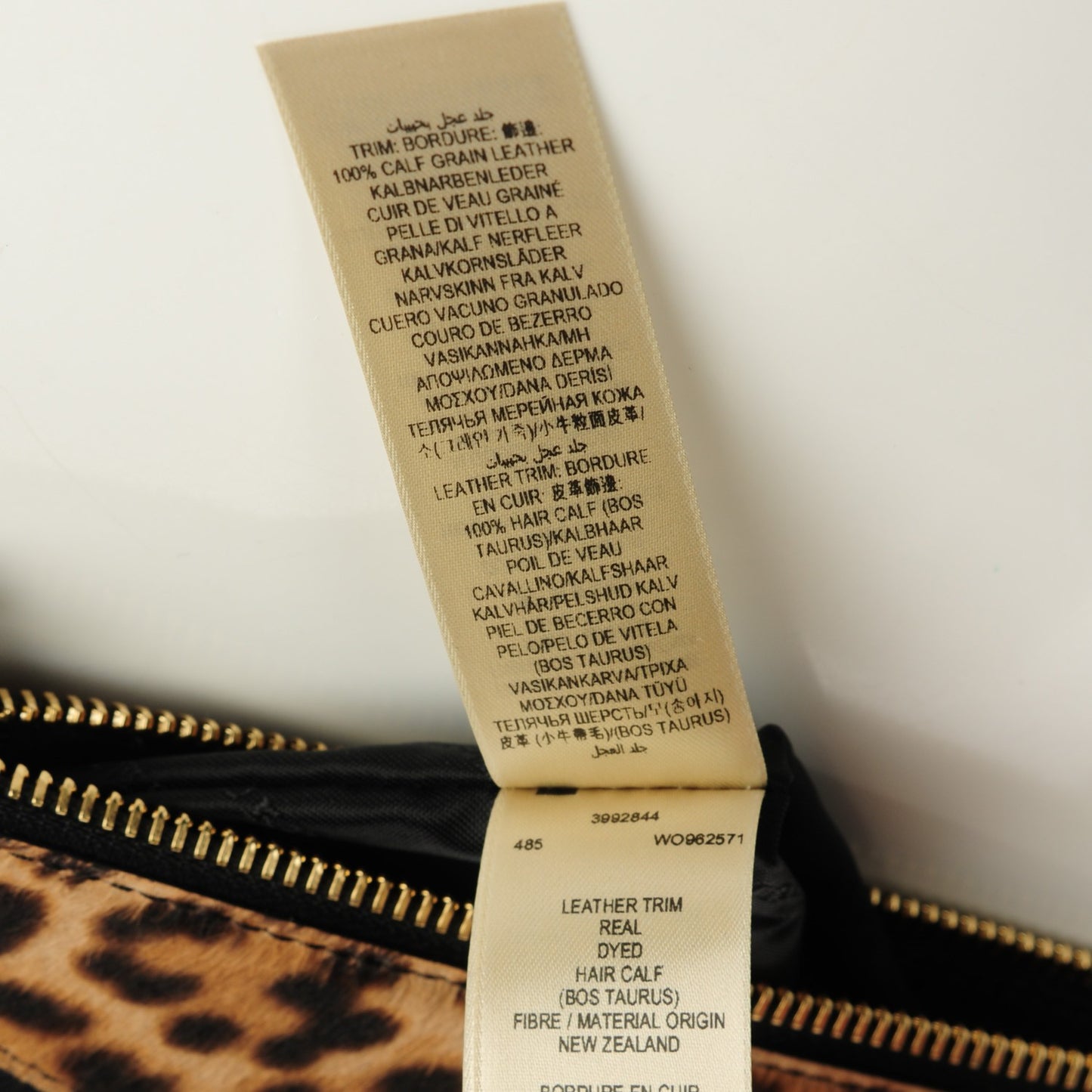 House Check Calf Hair Leopard Print Peyton Crossbody Clutch Bag