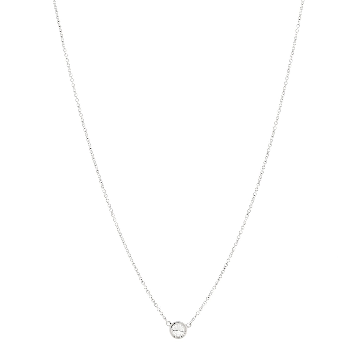 Platinum Diamond .24ct Elsa Peretti Diamonds by the Yard Pendant Necklace