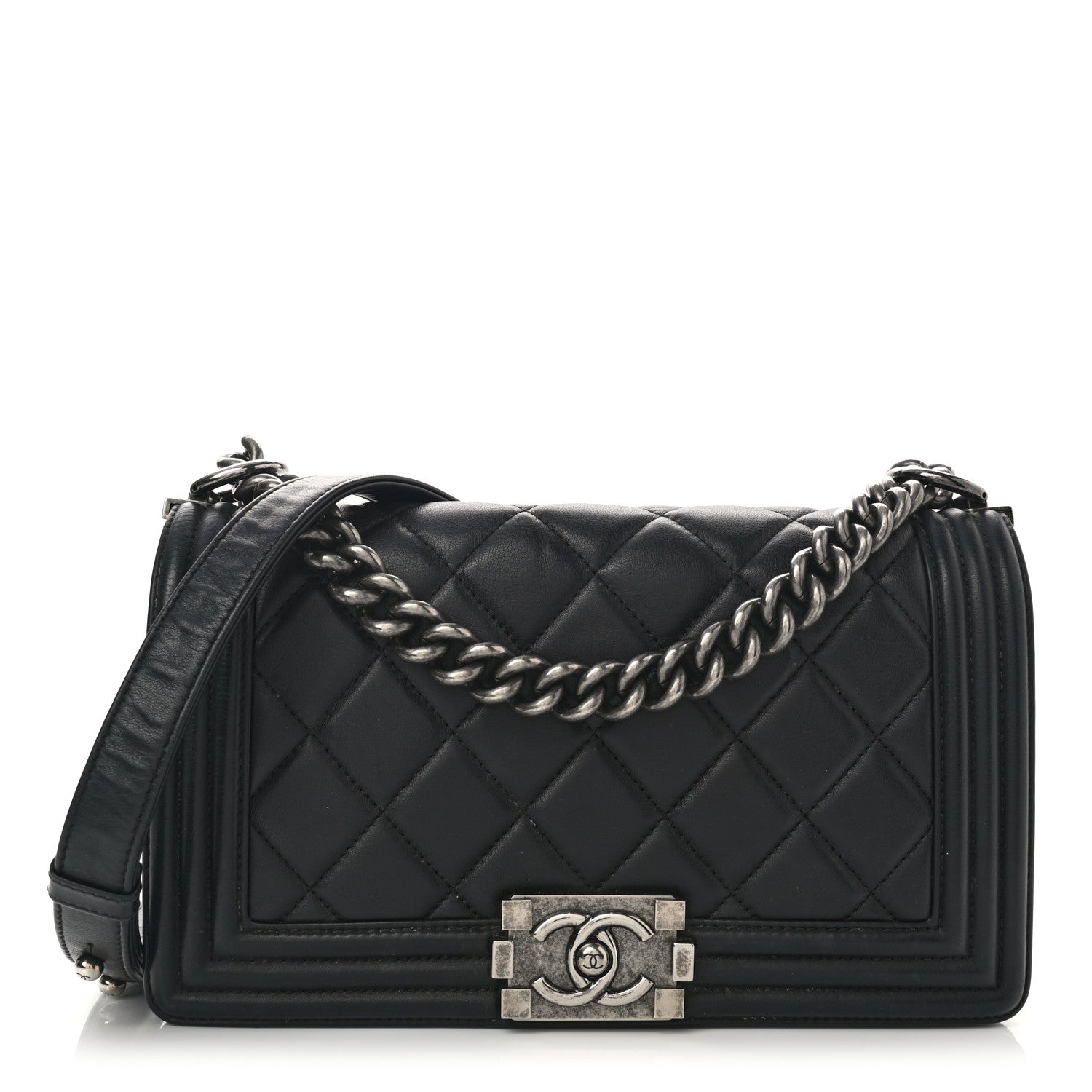 Chanel Calfskin Quilted Small Boy Flap Black 1 of 13