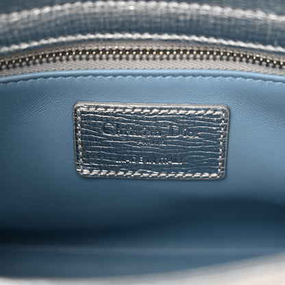 Christian Dior Metallic Grained Calfskin Cannage Small Lucky Badges My Lady Dior Silver 6 of 14