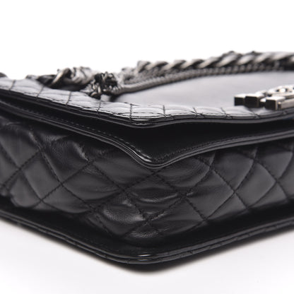 Chanel Calfskin Enchained Medium Boy Flap Black 10 of 14