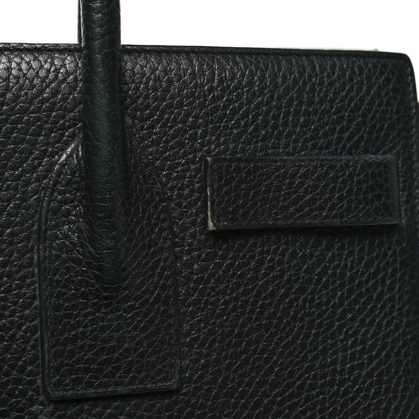 Grained Calfskin Small Sac De Jour Black